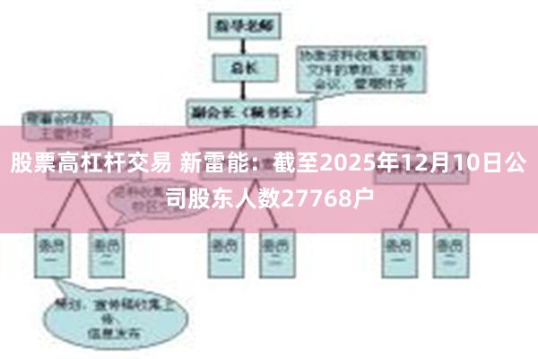 股票高杠杆交易 新雷能：截至2025年12月10日公司股东人数27768户